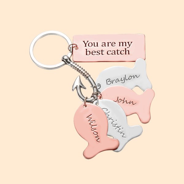 Llavero Gancho Personalizado con Nombre Pez