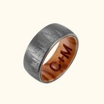 Mens Wood Promise Band with Engraving & Nature Tree