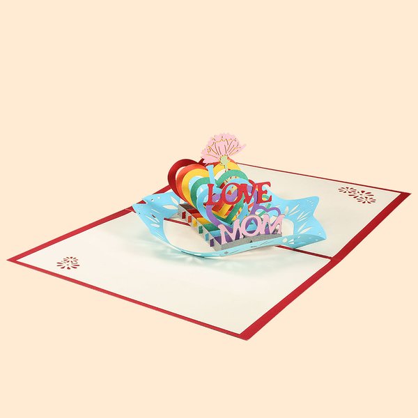 Handmade 3D Paper Carving Card For Mom