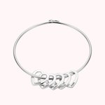 Mujeres pulsera brazalete con colgantes nombre en forma de corazón