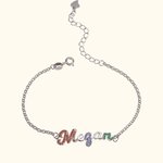 Bracelet à nom unique en forme de paillettes