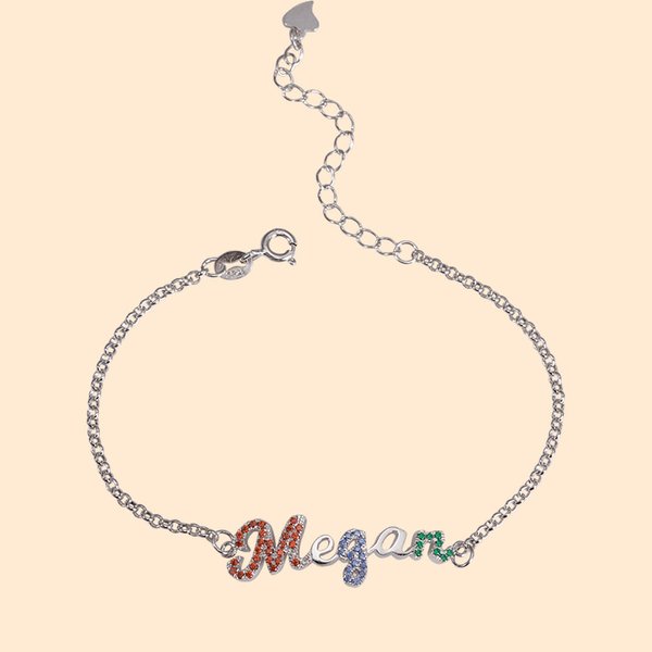 Bracelet à nom unique en forme de paillettes