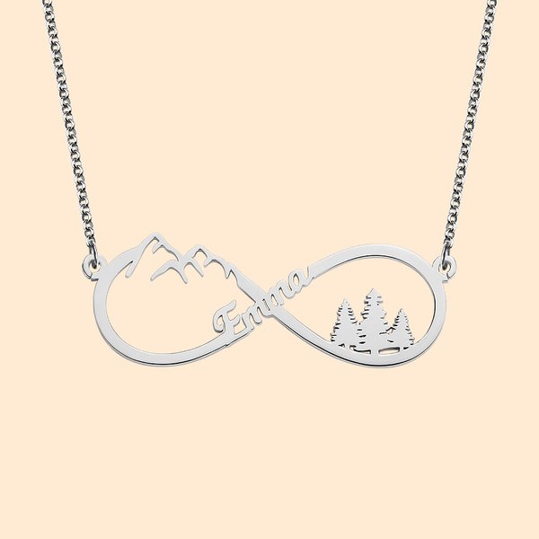 Mountain Infinity Name Necklace