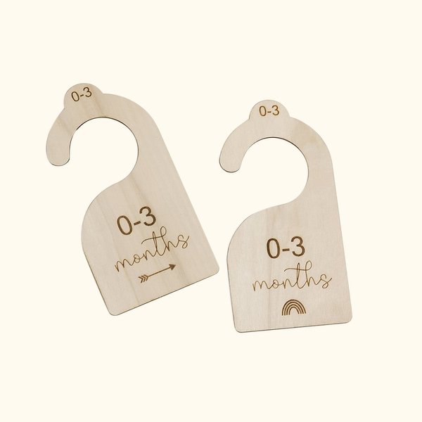 Custom Wood Baby Closet Dividers Set of 7