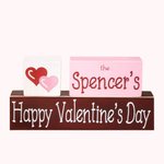 Engraved Wood Blocks Valentine's Day Decor