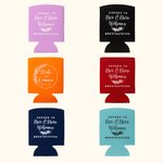 Personalized Wedding Favor Beer Can Cooler Covers Set of 12