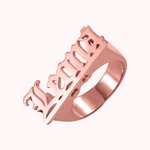 Old English Gothic Name Ring