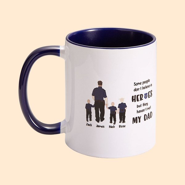 Du bist mein Held benutzerdefinierte Polizei Feuerwehrmann Tasse Polizei Feuerwehrmann Geschenke