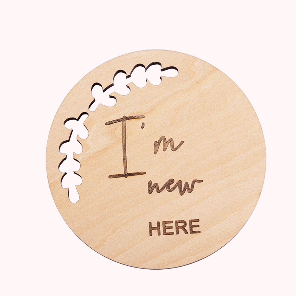 Callie Ensemble de 7 Cartes d'Étape en Bois pour Bébé avec Disque