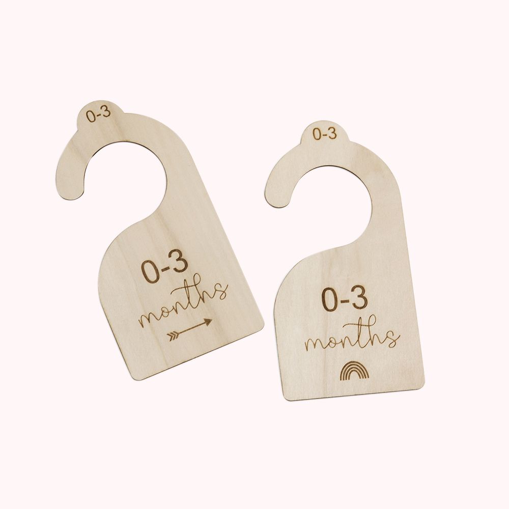 Ensemble de 7 Séparateurs de Placard pour Bébé en Bois Personnalisé