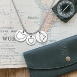 Long Distance Best Friend Relationship State Necklace