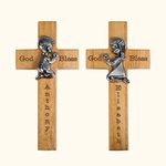 Wood Blessing Cross First Communion Baptism for Children