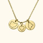 Long Distance Best Friend Relationship State Necklace