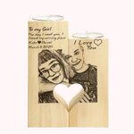 To My Girl Heart Photo Candle Holder Valentine Candle