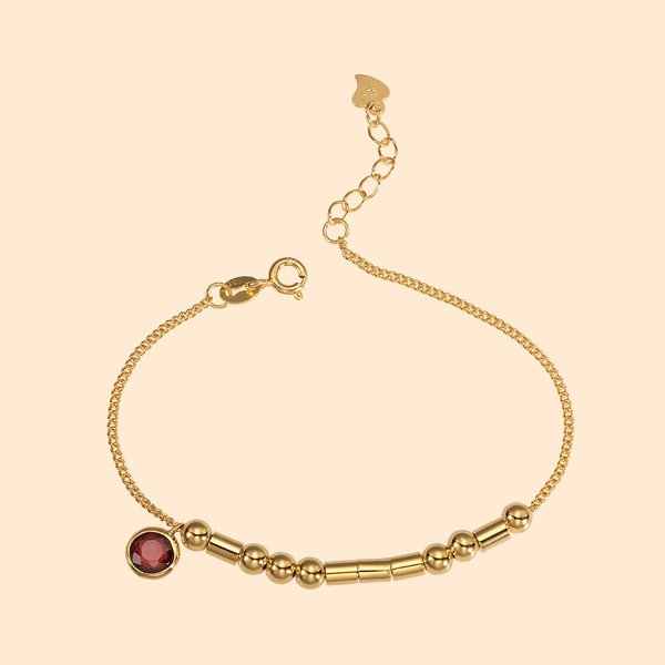 Bracciale personalizzato con codice Morse e pietra di nascita stile minimalista accessorio elegante regalo per donne