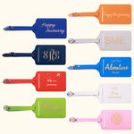 Name and Monogram Leather Luggage Tag Bag Tags | Callie