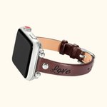 Custom Slim Lederen Band voor Apple Watch