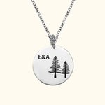 Disc Tree Initials Necklace Stand by Me