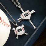 Customized Baseball Photo Necklace With Engraving