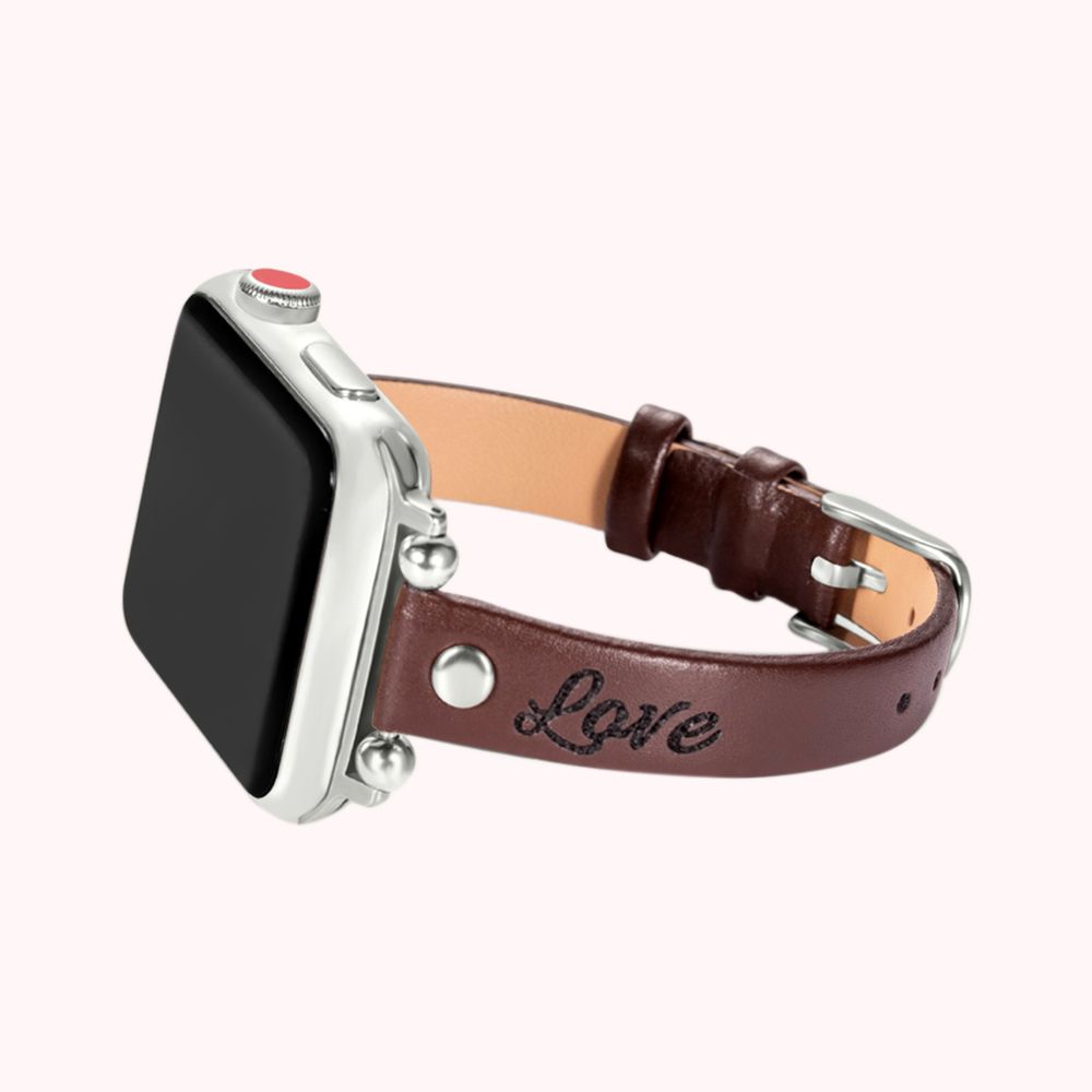 Bracelet en Cuir Ultra-Fin Personnalisé Pour Apple Watch