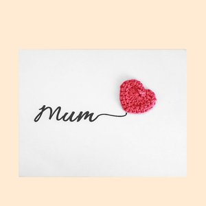 Engraved Knitted Heart Card