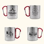 Tazza da campeggio personalizzata con impugnatura a moschettone