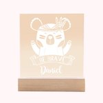 Veilleuse Courage Prénom Gravé pour Enfants