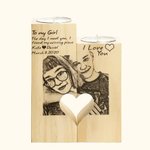 To My Girl Heart Photo Candle Holder Valentine Candle