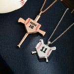 Customized Baseball Photo Necklace With Engraving
