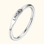 Bagues empilables avec noms ou initiales personnalisés en argent