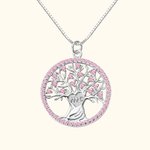 Personalized Birthstone Heart Tree Necklace