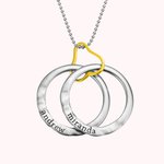 Irregular Ring with Heart Necklace for Couple