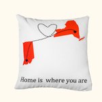 Grabado Relación a Distancia Cojín Almohada Regalo para Pareja