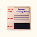 Kids Wooden Read Build Write Learning Board