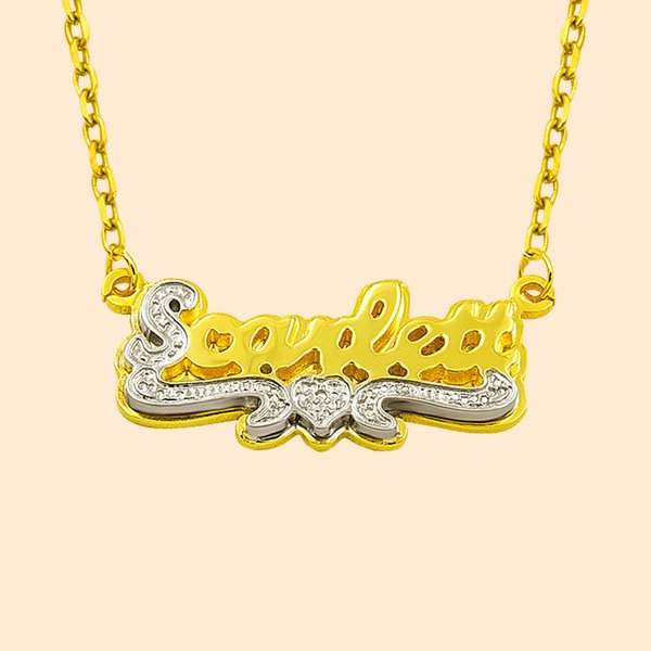 Double Nameplate Necklace