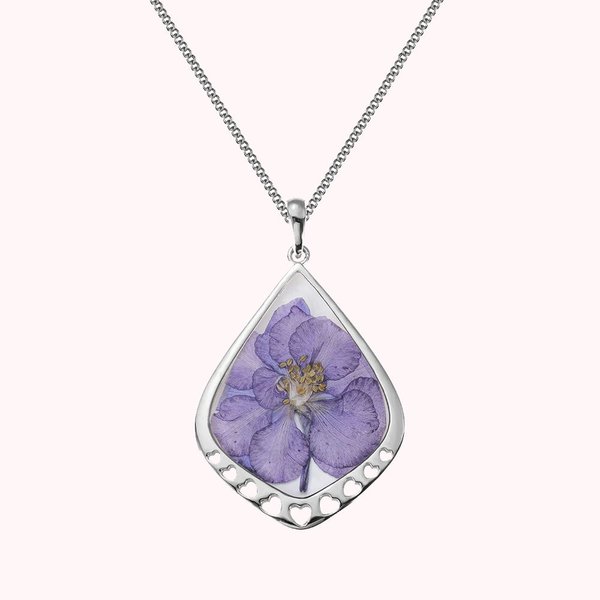 Birth Month Dried Flower Drop Necklace
