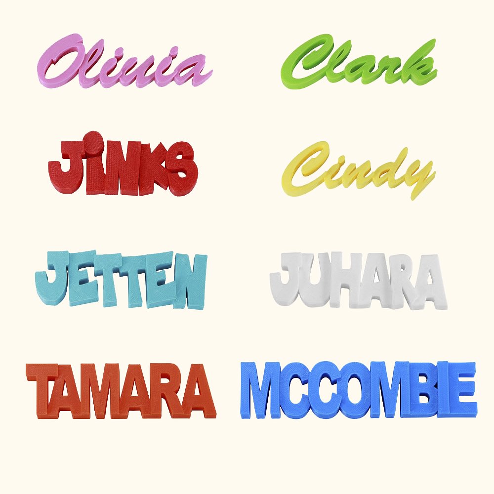 Ensemble de 3 Aimants de Réfrigérateur avec Texte Imprimé 3D Aimants de Réfrigérateur Personnalisé