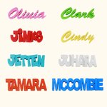 3D Druck Text Zeichen Kühlschrankmagnet Satz von 3