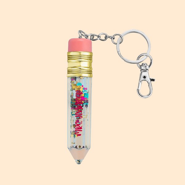 Llavero Personalizado con Láser y Globo de Nieve de Lentejuelas Regalo de Agradecimiento para Profesores en la Vuelta al Cole