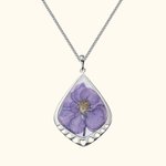 Birth Month Dried Flower Drop Necklace