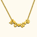 Cute Initial Letter Name Necklace