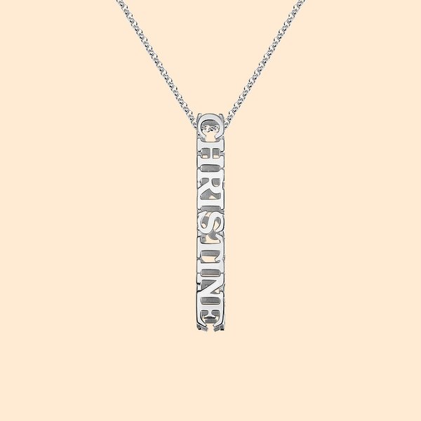 Collar con nombre de barra grabado en 3D