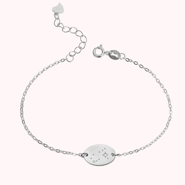 925 Sterlingsilber zwölf Sternzeichen oder Tierzeichen Armband mit verstellbarer Kette