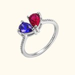 You & Me Two Birthstone Ring