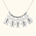 Mother's Necklace with Engraved Children Charms