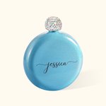 Personalized Round Flasks with Rhinestone Lid Ideal Gift for Girls