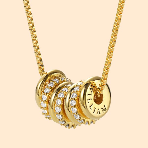 Mom Name Charms Necklace - Engraved