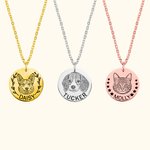 Disc Your Pet Face Portrait Necklace | Callie
