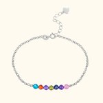 Sterling Silver Custom Women's Family Birthstone Bracelet