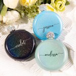 Personalized Round Flasks with Rhinestone Lid Ideal Gift for Girls